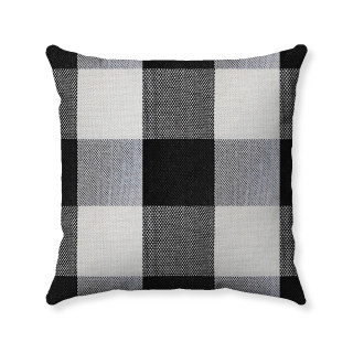 Black and cream buffalo check sales pillows